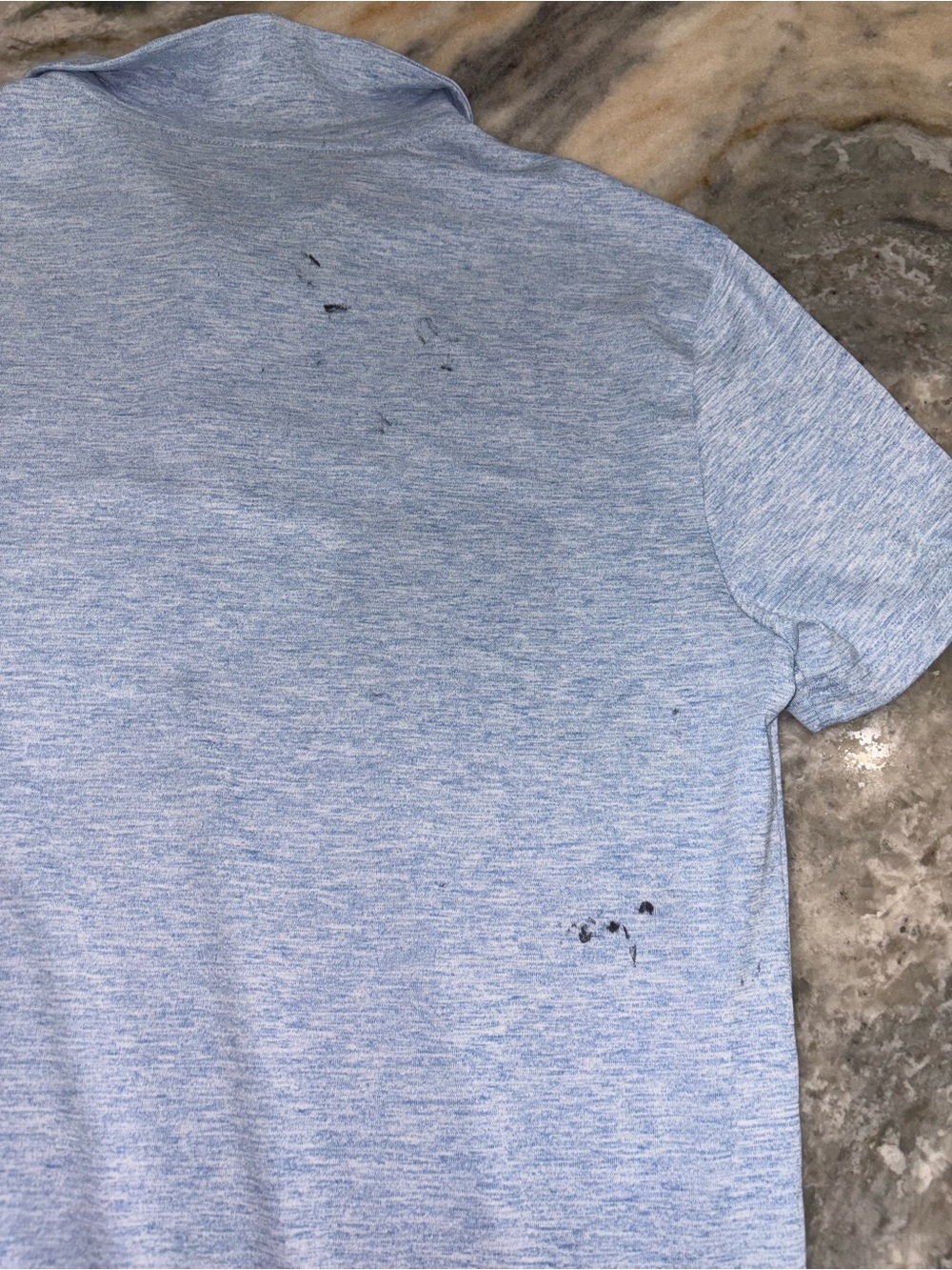 Puma Men’s Heather Sky Blue Polo - Picture 4 of 5